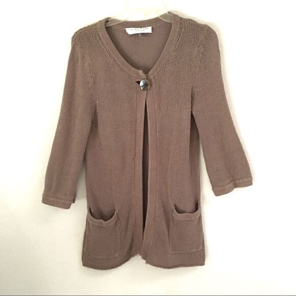 Trina Turk 3/4 sleeve button front cardigan M - Picture 1 of 5